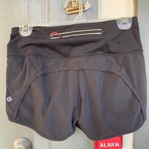 Black Lululemon Speedup shorts 4”